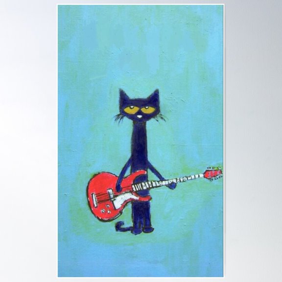Pete The Cat Poster Poster Wall Art, Modern Wall Decor For Living Room Bedroom, 16x24 UNFRAMED