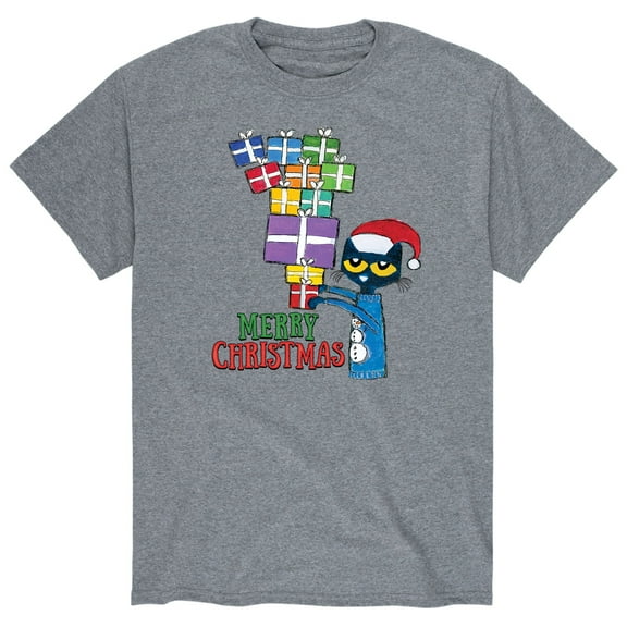 Pete The Cat - Presents Merry Christmas - Men's Short Sleeve Graphic T-Shirt