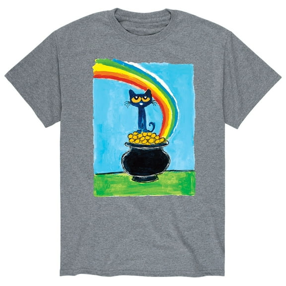 Pete The Cat - Rainbow Pot Of Gold - Men's Short Sleeve Graphic T-Shirt