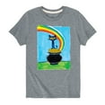 thumbnail image 1 of Pete The Cat - Rainbow Pot Of Gold - Toddler And Youth Short Sleeve Graphic T-Shirt, 1 of 5