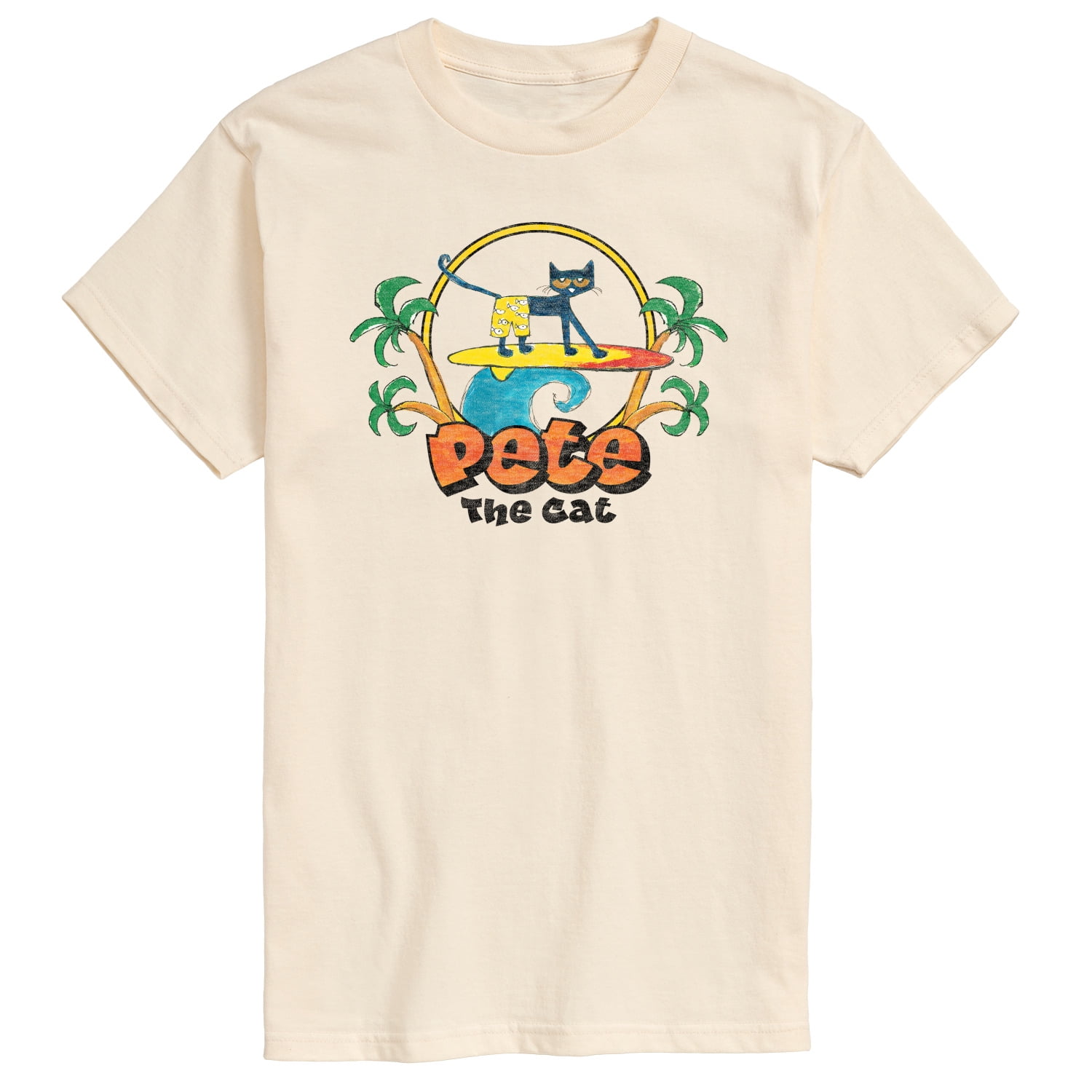 Pete The Cat - Retro Surf - Men's Short Sleeve Graphic T-Shirt ...