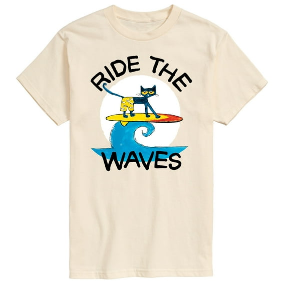 Pete The Cat - Ride The Waves - Men's Short Sleeve Graphic T-Shirt