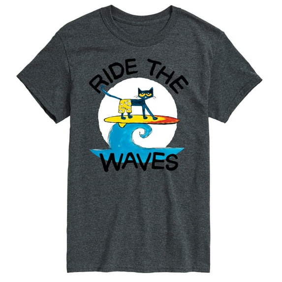 Pete The Cat - Ride The Waves - Men's Short Sleeve Graphic T-Shirt