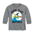 thumbnail image 1 of Pete The Cat - Ride The Waves - Toddler And Youth Long Sleeve Graphic T-Shirt, 1 of 6