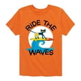 thumbnail image 1 of Pete The Cat - Ride The Waves - Toddler And Youth Short Sleeve Graphic T-Shirt, 1 of 6
