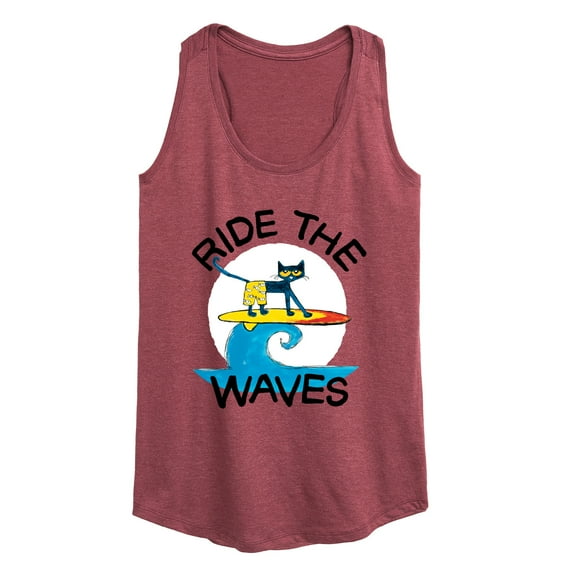 Pete The Cat - Ride The Waves - Women's Racerback Tank Top