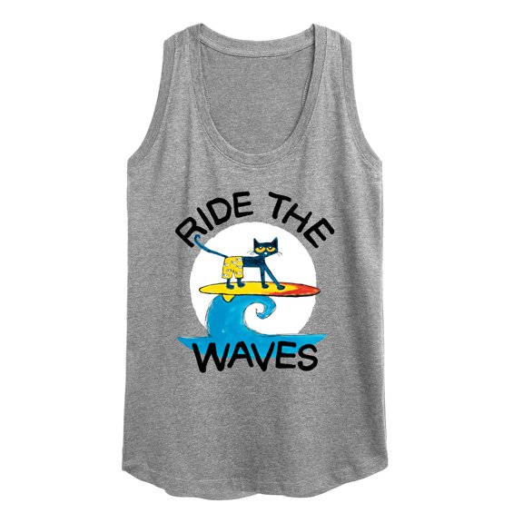 Pete The Cat - Ride The Waves - Women's Racerback Tank Top