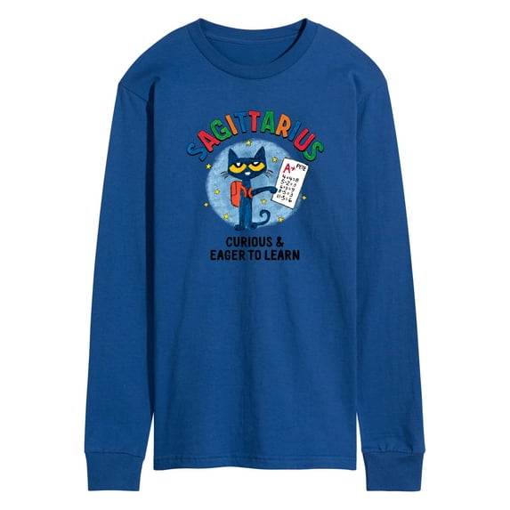 Pete The Cat - Sagittarius - Men's Long Sleeve Graphic T-Shirt