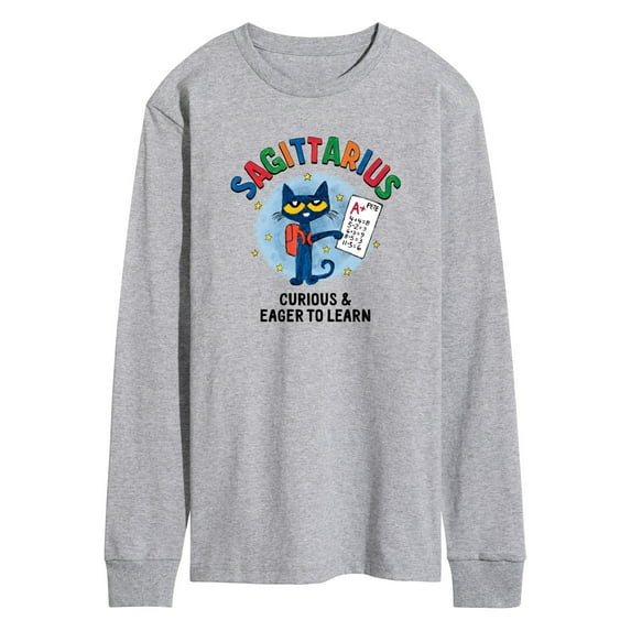 Pete The Cat - Sagittarius - Men's Long Sleeve Graphic T-Shirt
