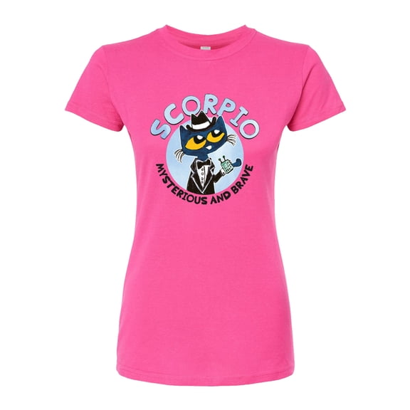 Pete The Cat - Scorpio - Juniors Fitted Graphic T-Shirt