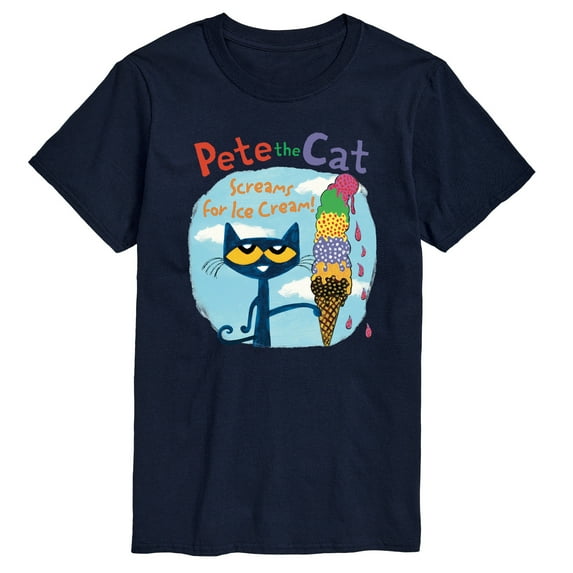Pete The Cat - Screams For Ice Cream - Men's Short Sleeve Graphic T-Shirt