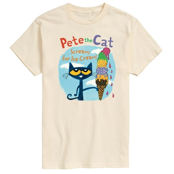 Pete The Cat - Screams For Ice Cream - Men's Short Sleeve Graphic T-Shirt
