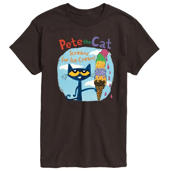Pete The Cat - Screams For Ice Cream - Men's Short Sleeve Graphic T-Shirt
