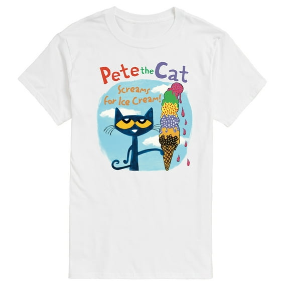 Pete The Cat - Screams For Ice Cream - Men's Short Sleeve Graphic T-Shirt