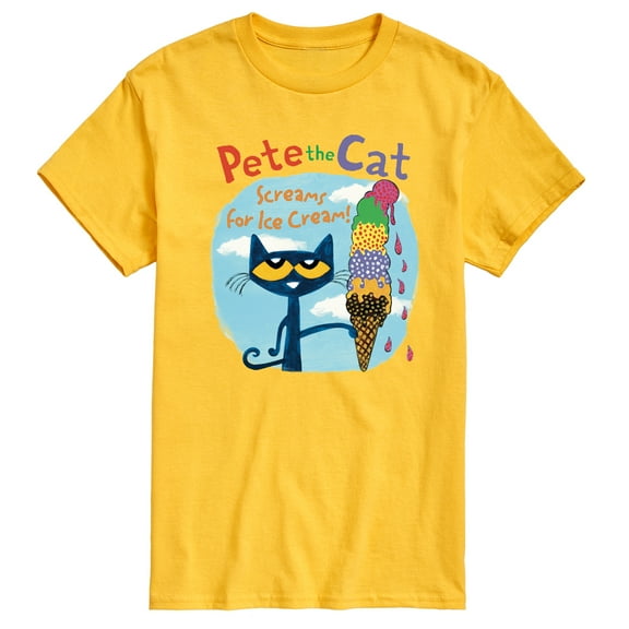 Pete The Cat - Screams For Ice Cream - Men's Short Sleeve Graphic T-Shirt