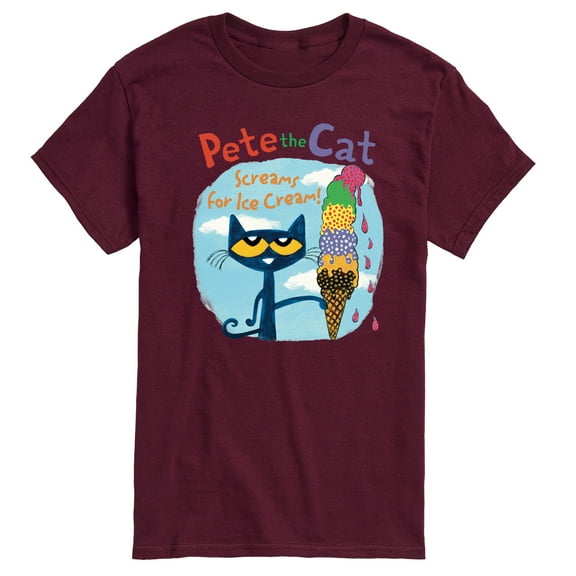 Pete The Cat - Screams For Ice Cream - Men's Short Sleeve Graphic T-Shirt