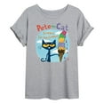 thumbnail image 1 of Pete The Cat - Screams For Ice Cream - Women's Oversized Graphic T-Shirt, 1 of 5