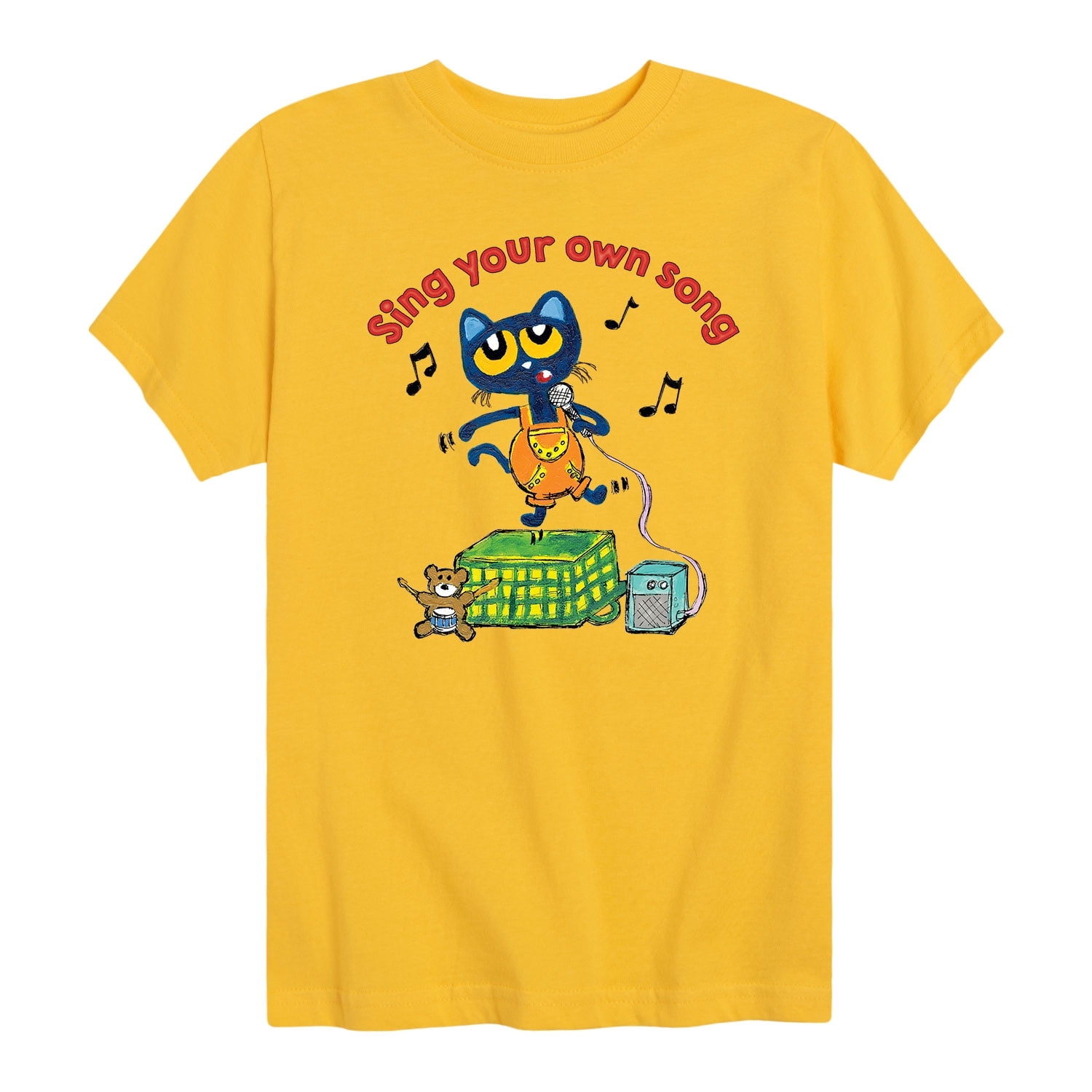 Pete The Cat - Sing Your Own Song - Toddler And Youth Short Sleeve ...