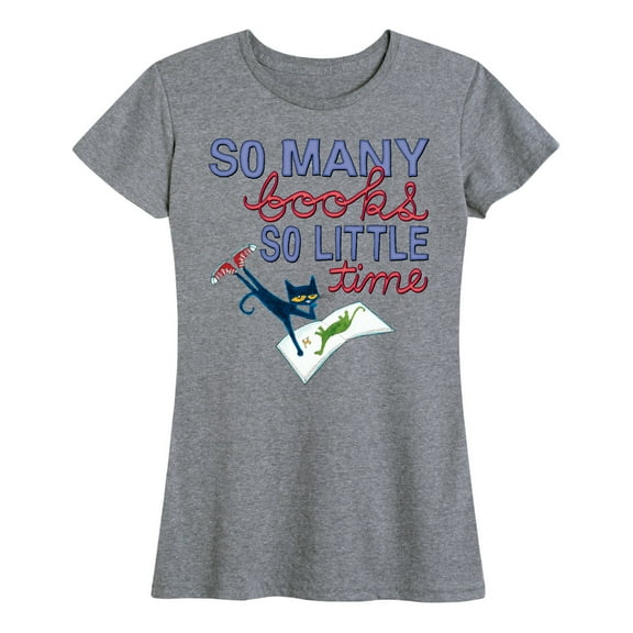 Pete The Cat - So Many Books - Women's Short Sleeve Graphic T-Shirt