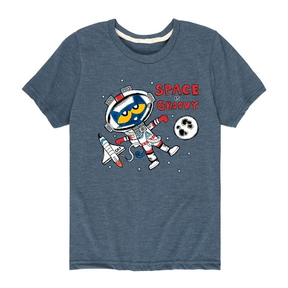 Pete The Cat - Space Is Groovy - Youth Short Sleeve Graphic T-Shirt