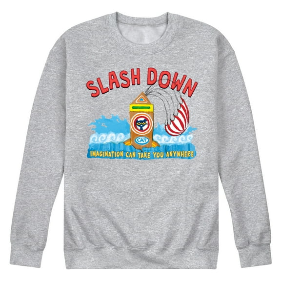 Pete The Cat - Splash Down - Men's Crew Neck Fleece Pullover