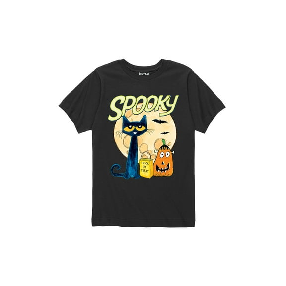 Pete The Cat - Spooky Glow - Youth Short Sleeve Graphic T-Shirt