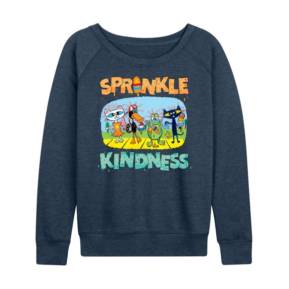 Pete The Cat - Sprinkle Kindness - Women's French Terry Long Sleeve Shirt