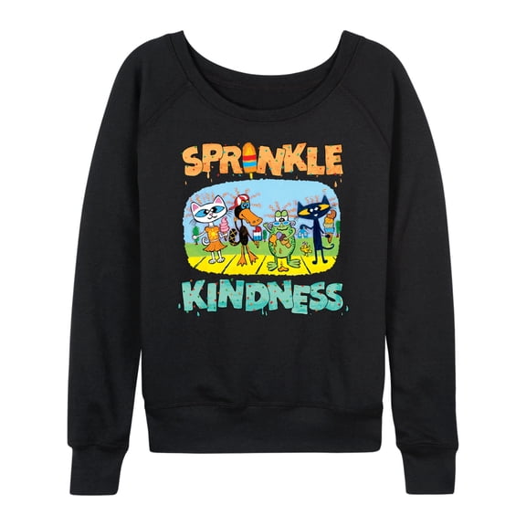 Pete The Cat - Sprinkle Kindness - Women's French Terry Long Sleeve Shirt