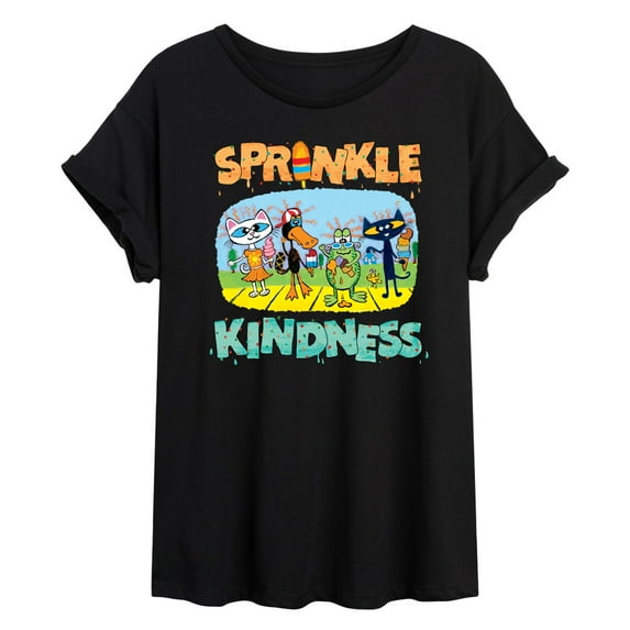Pete The Cat - Sprinkle Kindness - Women's Oversized Graphic T-Shirt