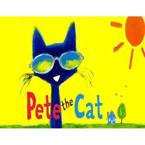 Pete The Cat Sunglasses Edible Cake Topper Image (1/4 Sheet)