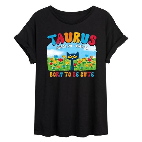 Pete The Cat - Taurus - Women's Oversized Graphic T-Shirt