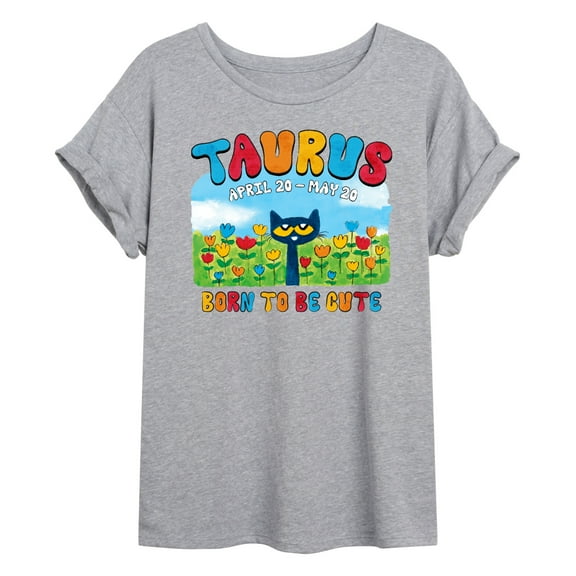 Pete The Cat - Taurus - Women's Oversized Graphic T-Shirt