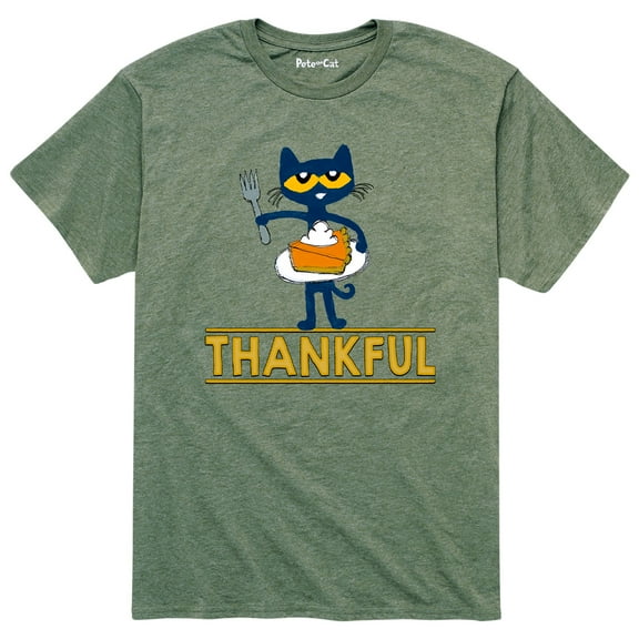 Pete The Cat - Thankful Pumpkin Pie - Men's Short Sleeve Graphic T-Shirt