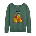 thumbnail image 1 of Pete The Cat - Thankful - Women's Lightweight French Terry Long Sleeve Shirt, 1 of 5