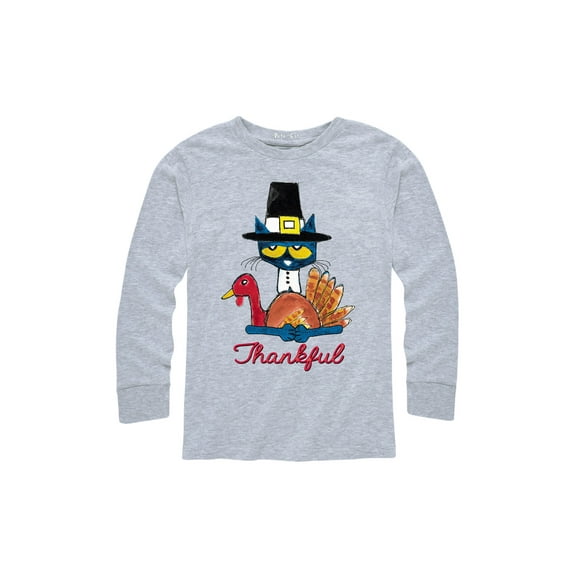 Pete The Cat - Thankful - Youth Long Sleeve T-Shirt
