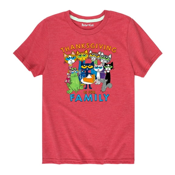 Pete The Cat - Thanksgiving Family Kids - Toddler And Youth Short Sleeve Graphic T-Shirt
