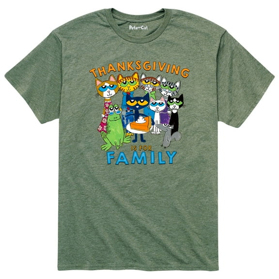Pete The Cat - Thanksgiving Family - Men's Short Sleeve Graphic T-Shirt