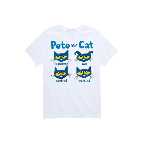 Pete The Cat - The Faces Of Pete - Toddler Short Sleeve Graphic T-Shirt