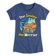 thumbnail image 1 of Pete The Cat - The Smore The Merrier - Toddler And Youth Girls Short Sleeve Graphic T-Shirt, 1 of 6