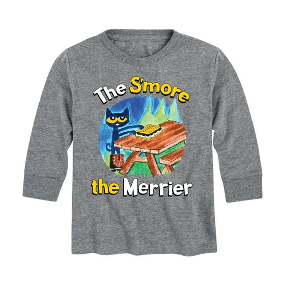 Pete The Cat - The Smore The Merrier - Toddler And Youth Long Sleeve Graphic T-Shirt