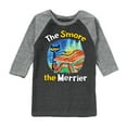 thumbnail image 1 of Pete The Cat - The Smore The Merrier - Toddler And Youth Raglan Graphic T-Shirt, 1 of 7