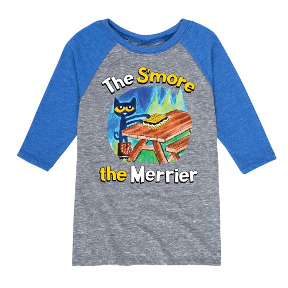 Pete The Cat - The Smore The Merrier - Toddler And Youth Raglan Graphic T-Shirt