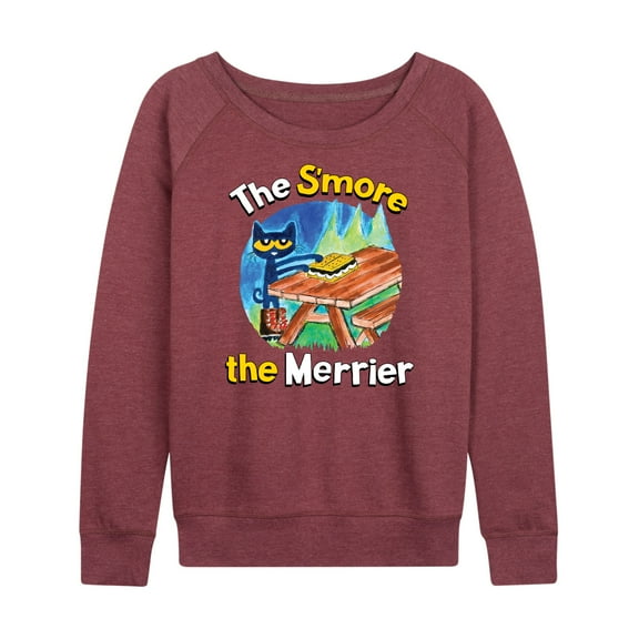 Pete The Cat - The Smore The Merrier - Women's Lightweight French Terry Long Sleeve Shirt