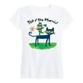 thumbnail image 1 of Pete The Cat - Top O' The Mornin Leprechaun - Women's Short Sleeve Graphic T-Shirt, 1 of 5
