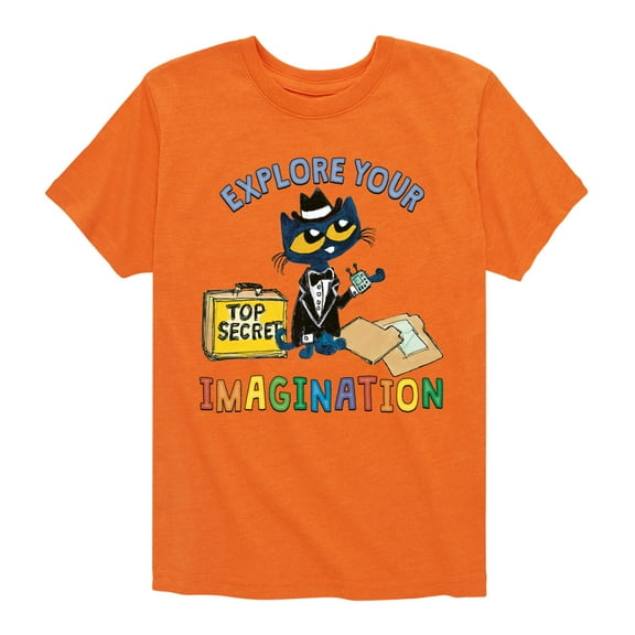 Pete The Cat - Top Secret Explore Your Imagination - Toddler And Youth Short Sleeve Graphic T-Shirt