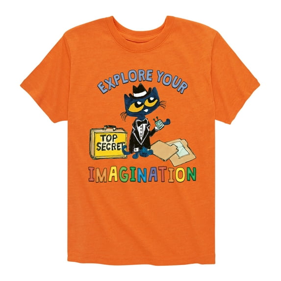 Pete The Cat - Top Secret Explore Your Imagination - Toddler And Youth Short Sleeve Graphic T-Shirt