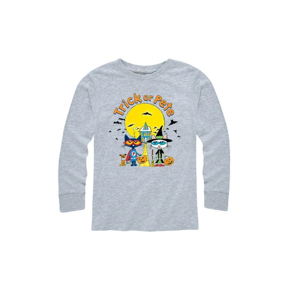Pete The Cat - Trick Or Pete - Youth Long Sleeve Graphic T-Shirt