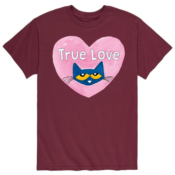 Pete The Cat - True Love - Men's Short Sleeve Graphic T-Shirt