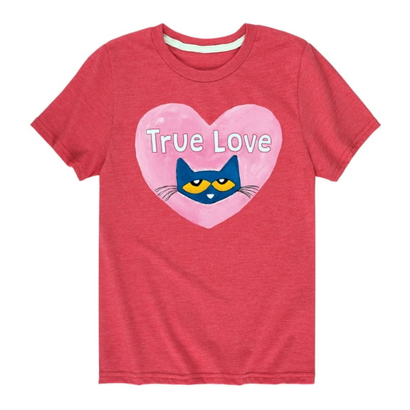 Pete The Cat - True Love - Toddler And Youth Short Sleeve Graphic T-Shirt