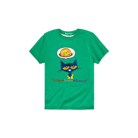 Pete The Cat - Turkey + Gravy = Groovy! - Toddler Short Sleeve Graphic T-Shirt